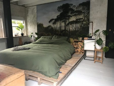 Stoer..... Een bed op pallets!